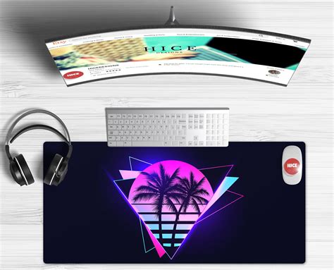 Vaporwave Palm Large Gaming Desk Mat Extra Large Desk Mat - Etsy ...