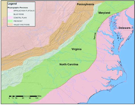 The Piedmont Plateau Map