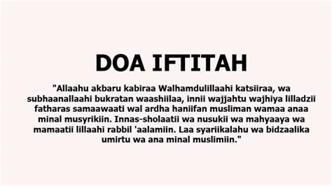 Bacaan Doa Iftitah Latin dan Terjemahan - AFP Blog