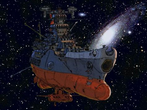 Anime Space Battleship Yamato Battleship Futuristic Spaceship Ficção Científica Warship Anime ...