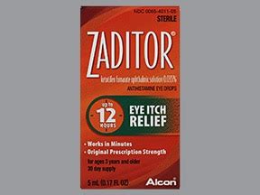 Zaditor, Alaway (ketotifen) dosing, indications, interactions, adverse effects, and more