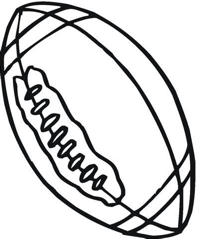 Coloriage - Ballon de rugby | Coloriages à imprimer gratuits