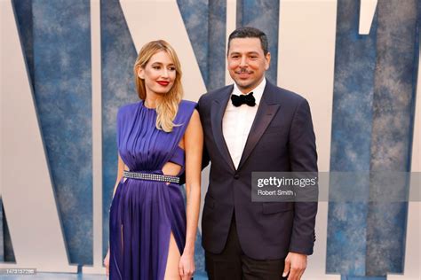 Kenza Fourati and Ayman Mohyeldin attend the 2023 Vanity Fair Oscar ...