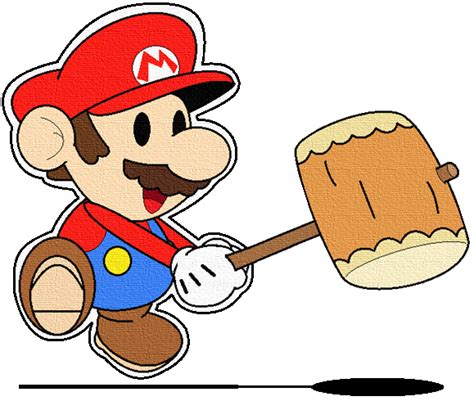 Paper Mario Hammer - Free Coloring Pages