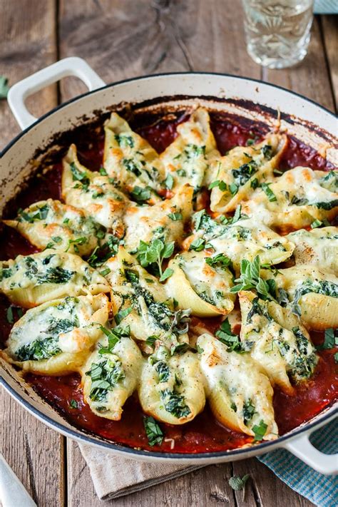 Easy Spinach & Ricotta Stuffed Shells • Salted Mint