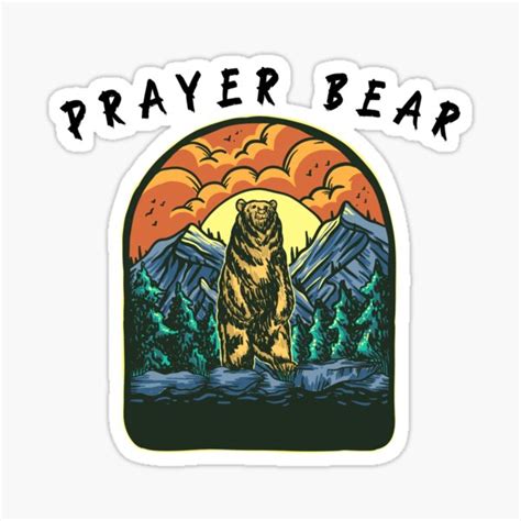 "Prayer Bear" Sticker for Sale by Krypto-Gospel | Redbubble