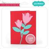 A2 Thank You Flower Card - Lori Whitlock's SVG Shop