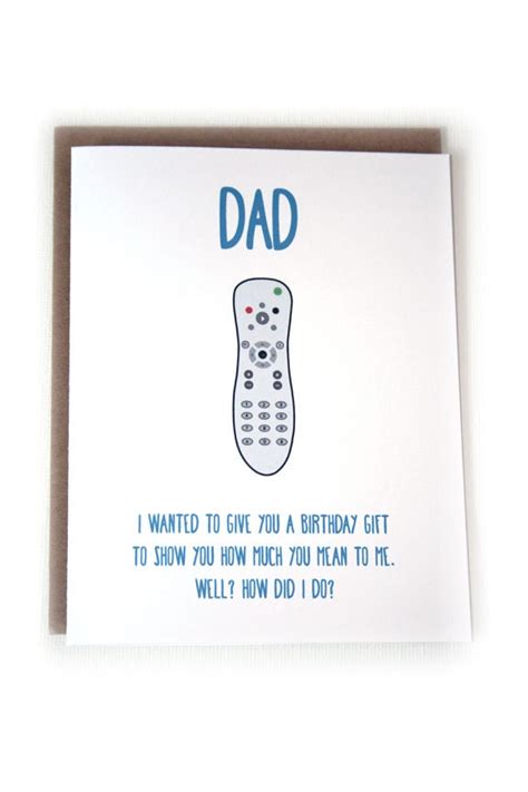 Birthday Card For Dad Funny Dads Birthday Card Birthday