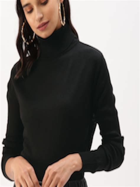 Buy DressBerry Women Black Solid Sweater - Sweaters for Women 9403375 ...