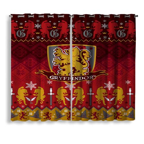 Gryffindor Christmas Window Curtain