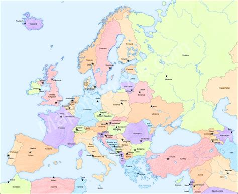 Europe map, European map, Map