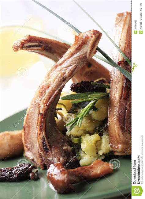 Roast lamb chops stock image. Image of meat, chops, edible - 30296037