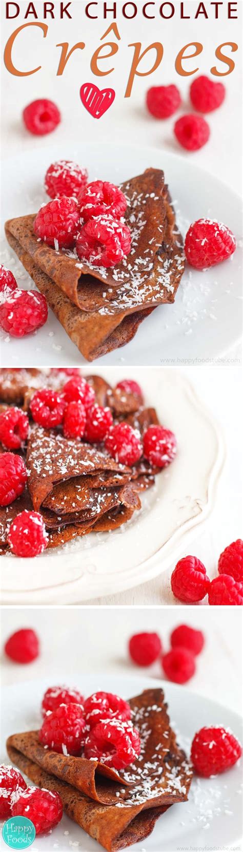 Dark Chocolate Crepes Recipe - Happy Foods Tube