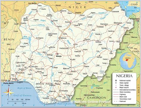 The Map of Nigeria With States And The FCT - Oasdom