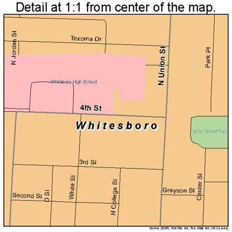 Whitesboro Texas Street Map 4878532