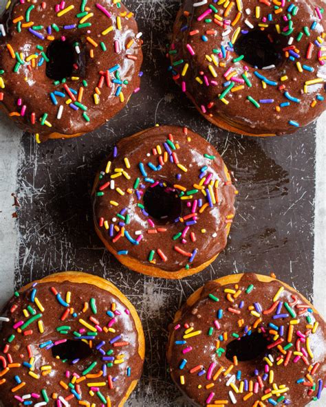 Chocolate Covered Donut With Sprinkles