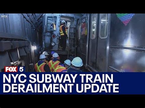 NYC subway train derailment: At least 24 injured - YouTube