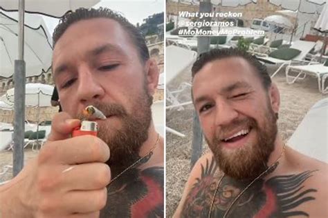 Watch Conor McGregor smoke suspicious cigarette before winking to the ...