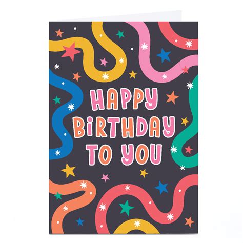 Buy Personalised Ebony Newton Birthday Card - Happy Birthday to You for ...