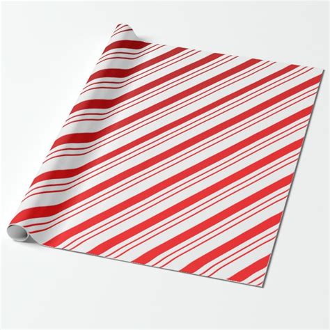 Candy Cane Stripes Wrapping Paper | Zazzle.com