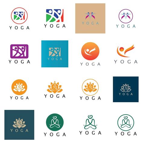 logo design of people doing yoga symbol icon illustration vector ...