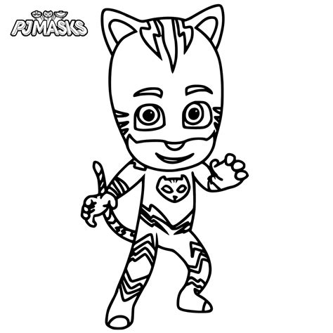 Catboy In PJMASKS Coloring Page - Free Printable Coloring Pages for Kids