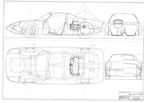 Porsche 904 1963 Blueprint - Download free blueprint for 3D modeling
