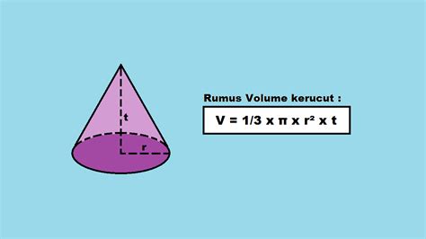 Cara Menghitung Volume Kerucut Dan Contoh Soalnya - Cilacap Klik