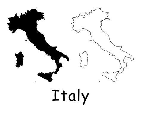 Italy Map Outline Printable