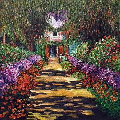 Garden Path at Giverny | Monet garden giverny, Monet oil paintings, Claude monet