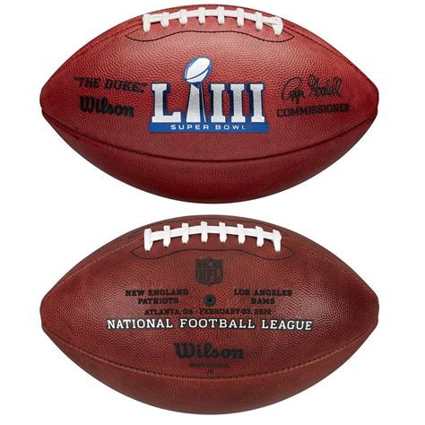 Wilson Super Bowl 53 NFL Roger Goodell The Duke Official Game Football