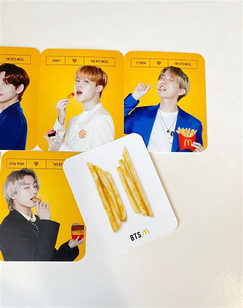 BTS X Mcdonald's Meal Photocards - Etsy