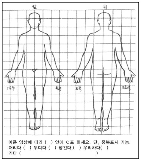 The form of pain drawing used in this study | Download Scientific Diagram