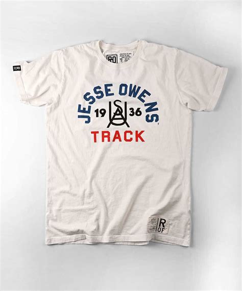 Jesse Owens 1936 Track White Tee - Roots of Fight