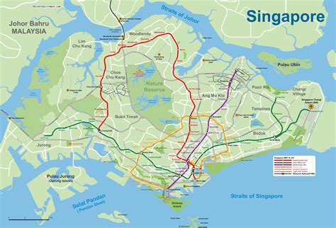 Large MRT and LRT map of Singapore | Singapore | Asia | Mapsland | Maps ...