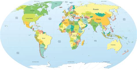 World Map With Countries Hd