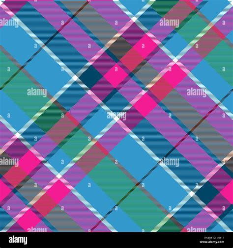 Fabric textile blue pink green check plaid seamless pattern. Vector illustration Stock Vector ...