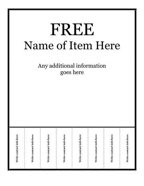 Printable flyer template in Word and Pdf formats