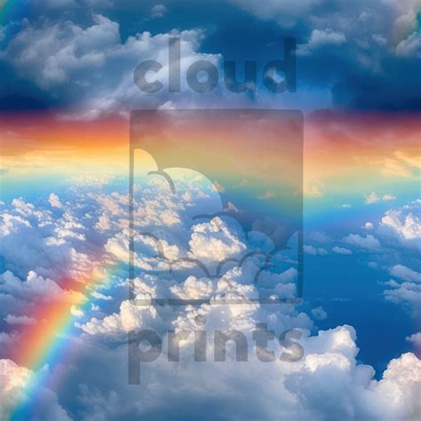 Rainbow Clouds Digital Paper Seamless Patterns Commercial - Etsy