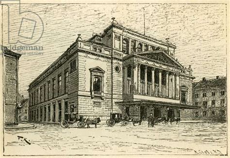 Germany, Hamburg, Stadtheater (theatre of the city) , illustration from ...