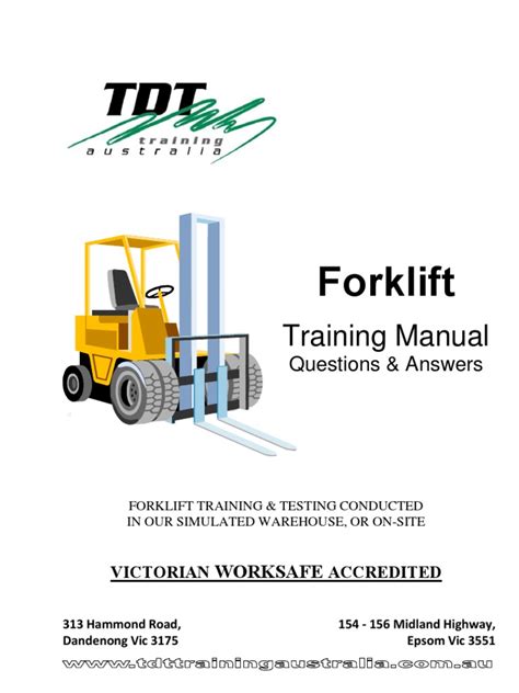 Forklift Training Manual | Electric Power Transmission | Crane (Machine)