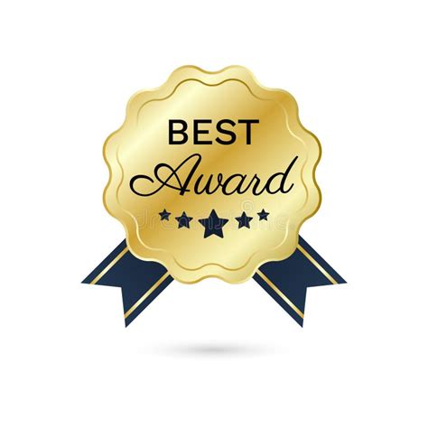 Best Award Badge Logo Design Five Star Vector Illustration Stock Vector ...