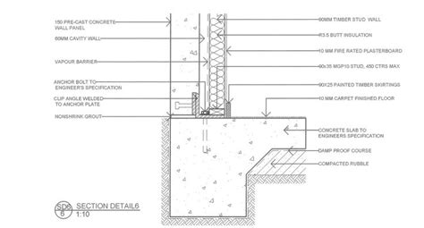 an image of a section of a building with details labeled in the text ...