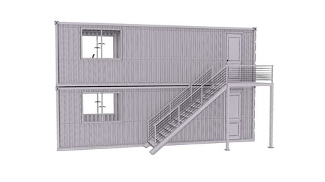 Office Container With Interior Model - TurboSquid 2019200