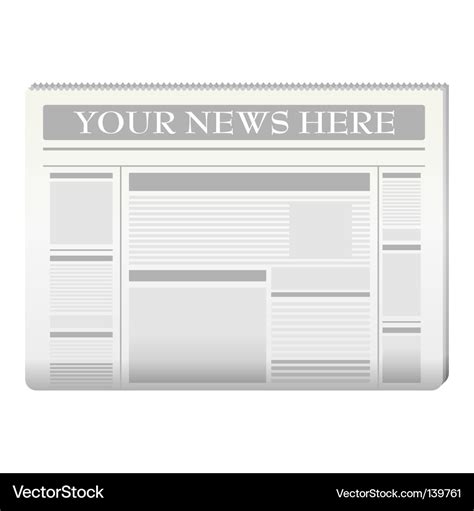 Newspaper template Royalty Free Vector Image - VectorStock