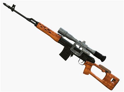 3D model SVD Dragunov Sniper Rifle Model VR / AR / low-poly MAX OBJ FBX | CGTrader.com