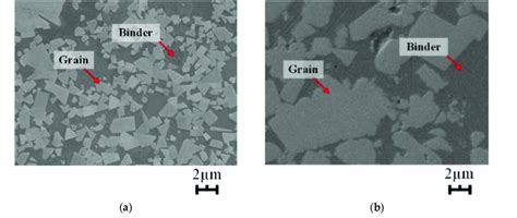 Polished surfaces of cemented carbide grades, images taken by SEM: (a)... | Download Scientific ...