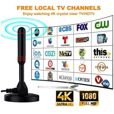 200+ Miles Range TV Antenna,Digital TV Antenna Indoor with Amplifier and Signal Booster ...