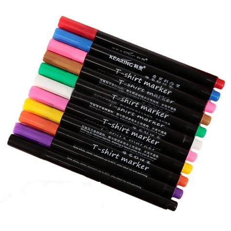 5PACK 11x MultiColor Permanent Fabric Marker Pens Textile Clothes T ...