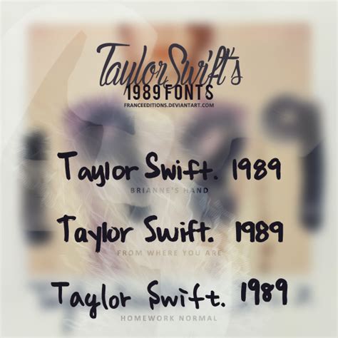 Taylor Swift 1989 // FONTS by FranceEditions on DeviantArt